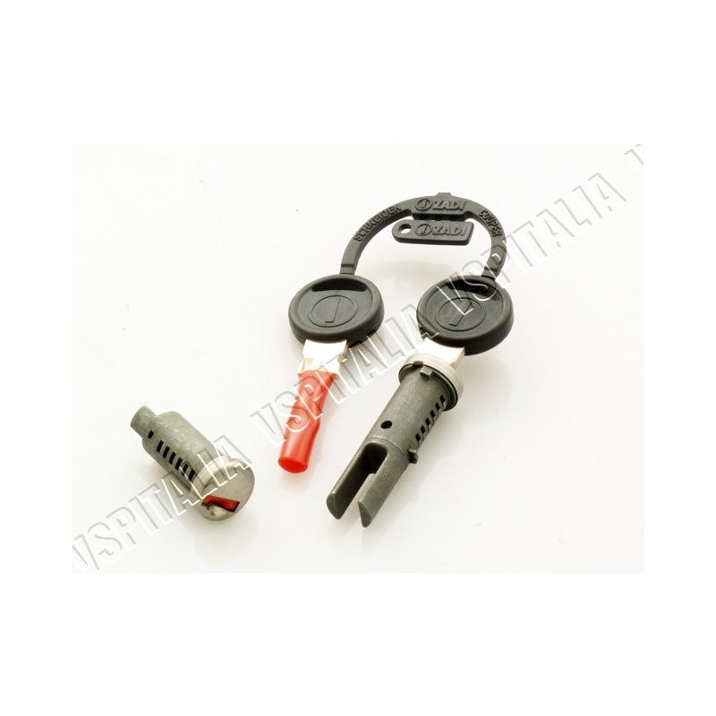 Kit 2 cilindretti serrature con 2 chiavi per bloccasterzo e sella per Vespa PK FL - HP - R.O. Piaggio 265828