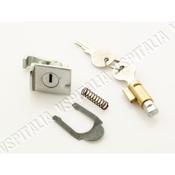 Kit serratura bloccasterzo lunga con guida da 4mm. e serratura bauletto con chiave NEIMAN  per Vespa 125 Primavera fino al telai