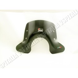 Mini parabrezza FACO Fumè scuro New Design - Altezza 54,5cm , Larghezza 50cm - completo di staffe- per Vespa PX
