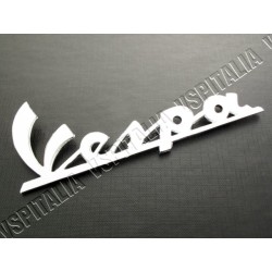 Targhetta anteriore -Vespa- in metallo in corsivo fissaggio 2 perni per Vespa Sprint - Sprint Veloce  fino al telaio VLB1T 01726