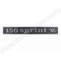 Targhetta posteriore -150 Sprint V.- in metallo fissaggio con 2 perni per Vespa 150 Sprint Veloce dal telaio VLB1T 172651 -  R.O