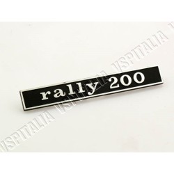 Targhetta posteriore -Rally 200- in metallo fissaggio con 2 Perni per Vespa 200 Rally dal telaio 10825 - R.O. Piaggio 26793
