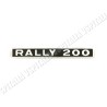 Targhetta posteriore -Rally 200- in metallo fissaggio con 2 perni per Vespa 200 Rally fino al telaio 10824 - R.O. Piaggio 141828