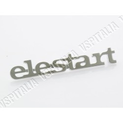 Targhetta sportello laterale -Elestart- in metallo fissaggio con 2 perni per Vespa PK 50/125 S Elestart - R.O. Piaggio 196459