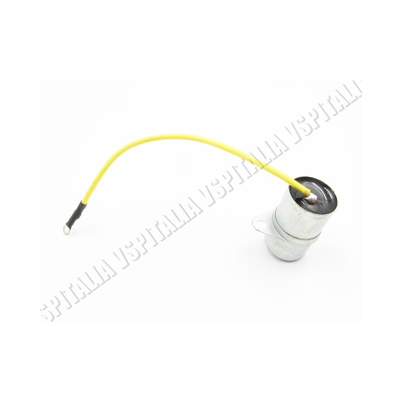 Condensatore rinforzato per Vespa 125 VM - VN - VL - GS 150 - 160 GS - 180 SS (lunghezza filo giallo 13cm.) - R.O. Piaggio 24560