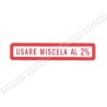Adesivo -Usare miscela al 2%- da applicare sul tappo serbatoio per Vespa 50 - 50 Special - PK 50/125 - 90 - 90ss - 125 Primavera