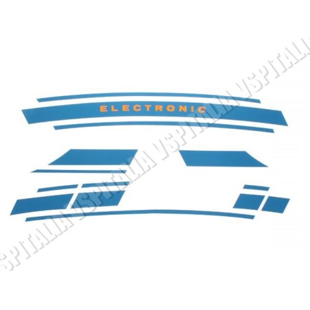 Kit di adesivi blu -Electronic- per Vespa 125 Primavera ET3 - R.O. Piaggio 610194M
