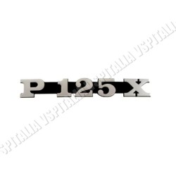 Targhetta cofano -P125X- in metallo fissaggio con 2 perni Vespa PX 125 a puntine - R.O. Piaggio 181327