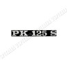 Targhetta sportello laterale -PK 125 S- in metallo fissaggio con 2 perni per Vespa PK 125 S - R.O. Piaggio 195635