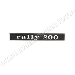 Targhetta posteriore -Rally 200- in metallo fissaggio con 2 Perni per Vespa 200 Rally dal telaio 10825 - R.O. Piaggio 26793