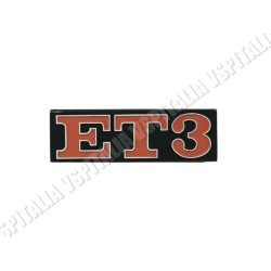 Targhetta  posteriore -ET3- in metallo per Vespa 125 Primavera ET3 - R.O. Piaggio 158562