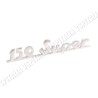 Targhetta posteriore -150 Super- in metallo in corsivo fissaggio 4 perni per Vespa 150 Super VBC1T fino al telaio 216812  -  R.O