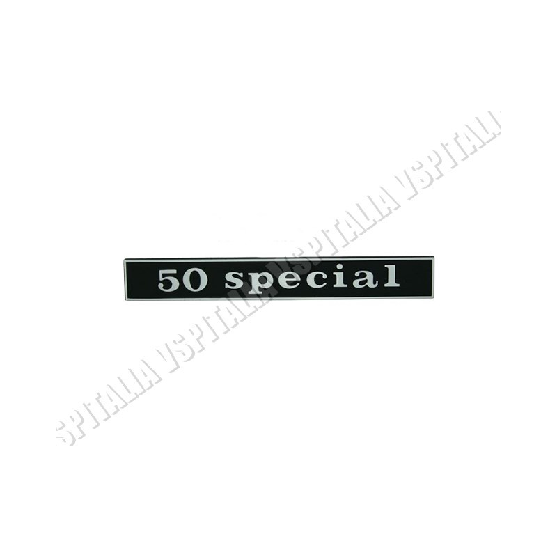 Targhetta posteriore -50 Special- in metallo fissaggio a 2 perni per Vespa 50 Sepcial dal telaio V5B1T 38640 fino a V5B3T - R.O.