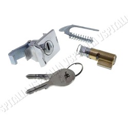 Kit serratura bloccasterzo lunga con guida da 4mm. e serratura bauletto per Vespa 125 Primavera fino al telaio VMA2T 28690 - ET3