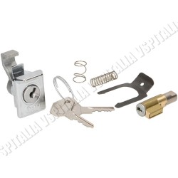 Kit serratura bloccasterzo lunga con guida da 6mm. e serratura bauletto ZADI per Vespa PX 125 fino al telaio VNX1T 43024 - PX 15