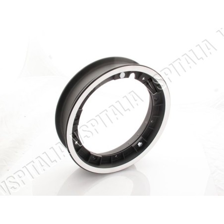 Cerchio scomponibile alluminio nero con bordo lucidato 10\'\' canale 2.10 per tutti i modelli di Vespa